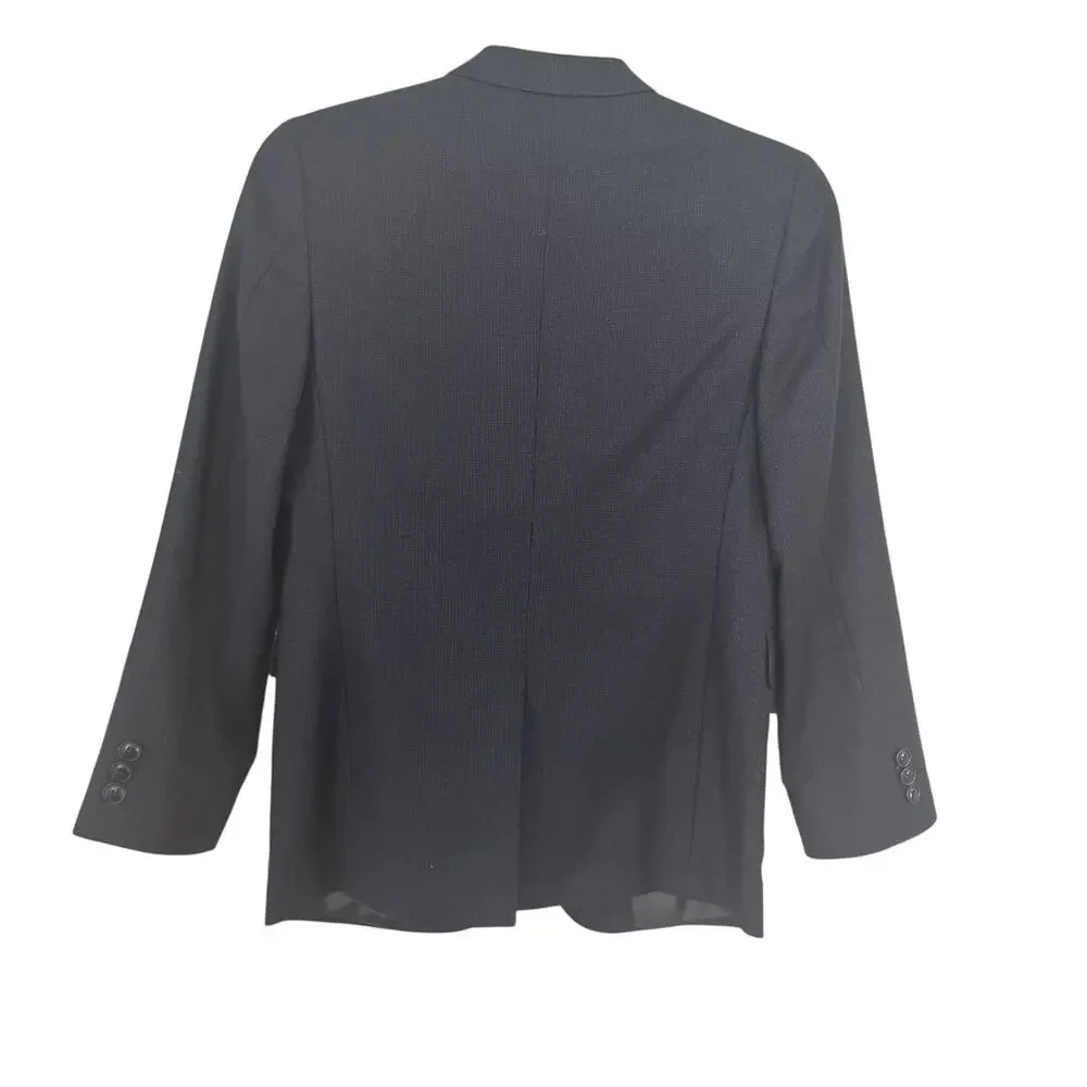Joseph Aboud Boys Black Tweed Wool Suit Jacket - Size 12R
